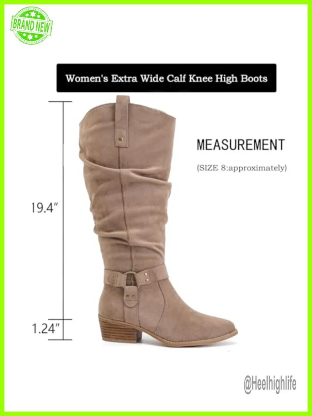 Extra Wide Calf Knee-High Boots - Faux Leather